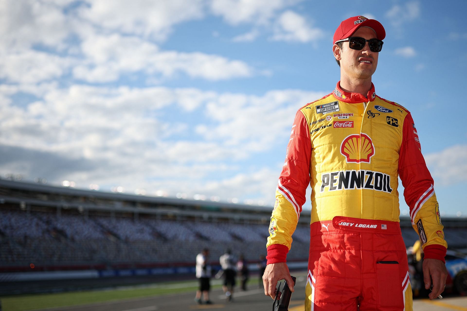 Joey Logano walks the grid during practice for the 2022 NASCAR Cup Series Coca-Cola 600 at Charlotte Motor Speedway in Concord, North Carolina. (Photo by James Gilbert/Getty Images)