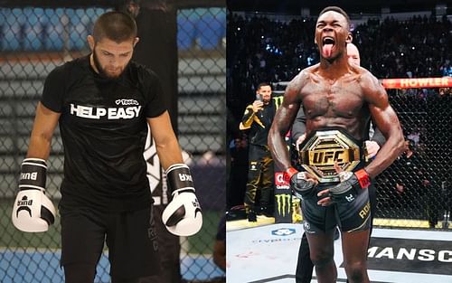 Khabib Nurmagomedov (left), Israel Adesanya (right) [Images courtesy: @stylebender and @khabib_nurmagomedov via Instagram]