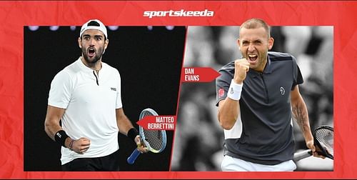 Matteo Berrettini will take on Daniel Evans in the first round of the Cinch Championships