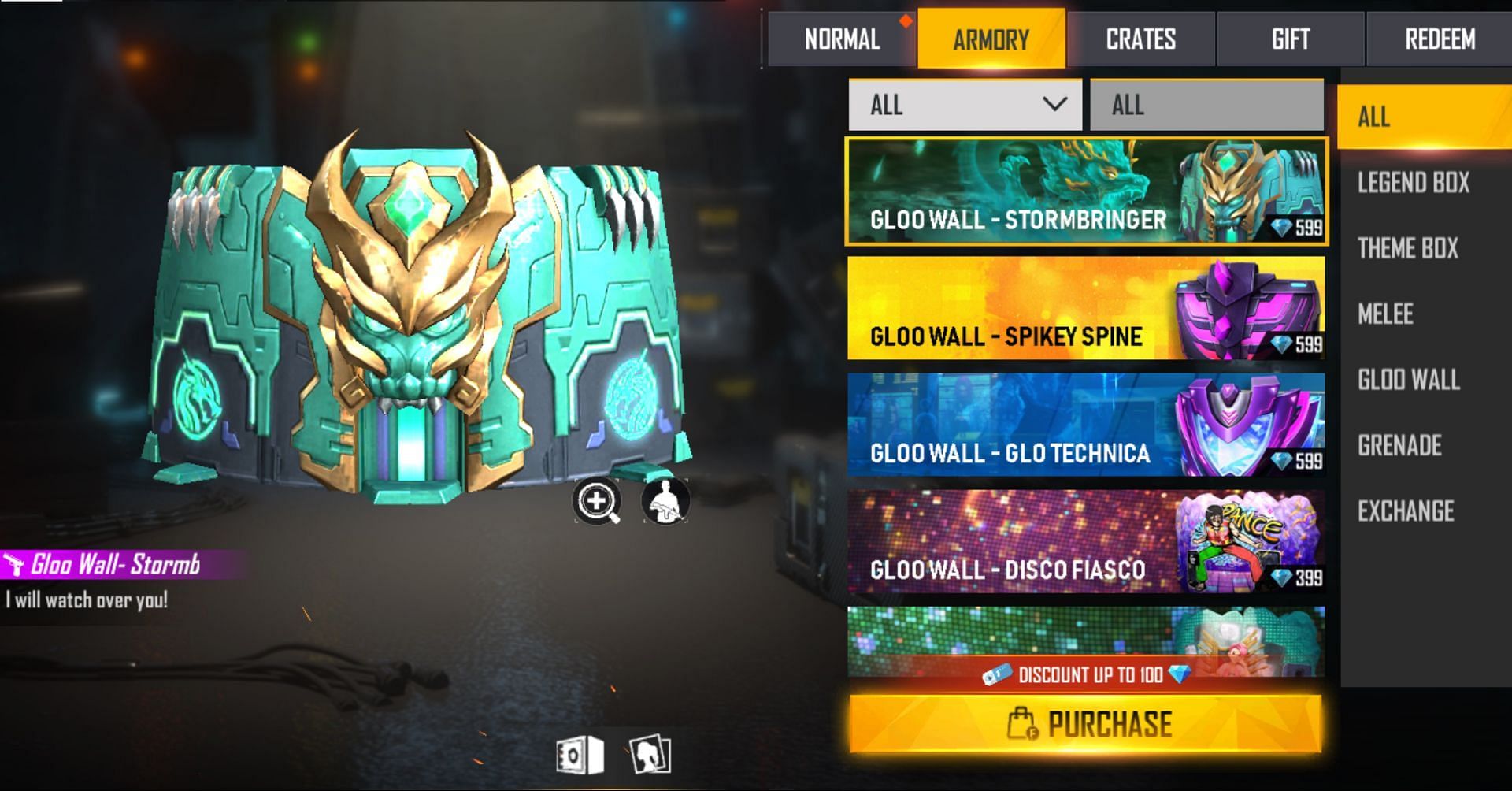 Skins are now available for purchase in the in-game store (Image via Garena)