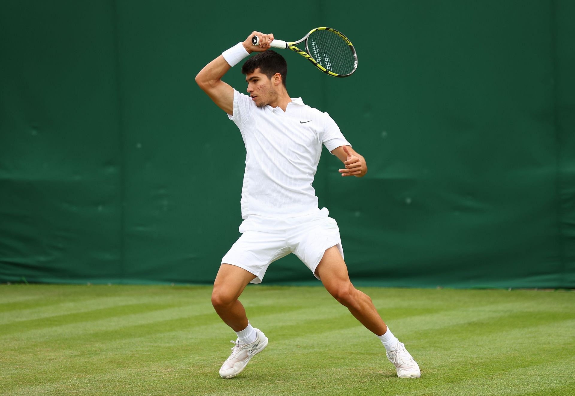 Carlos Alcaraz reached the second round at the 2021 Wimbledon.