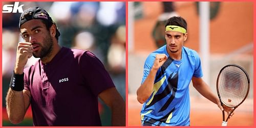 Matteo Berrettini takes on Lorenzo Sonego in the quarterfinals of the BOSS Open in Stuttgart