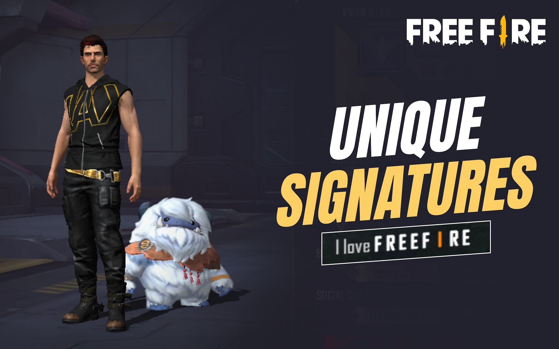 Steps to getting a unique and colorful signature in Free Fire (Image via Sportskeeda)