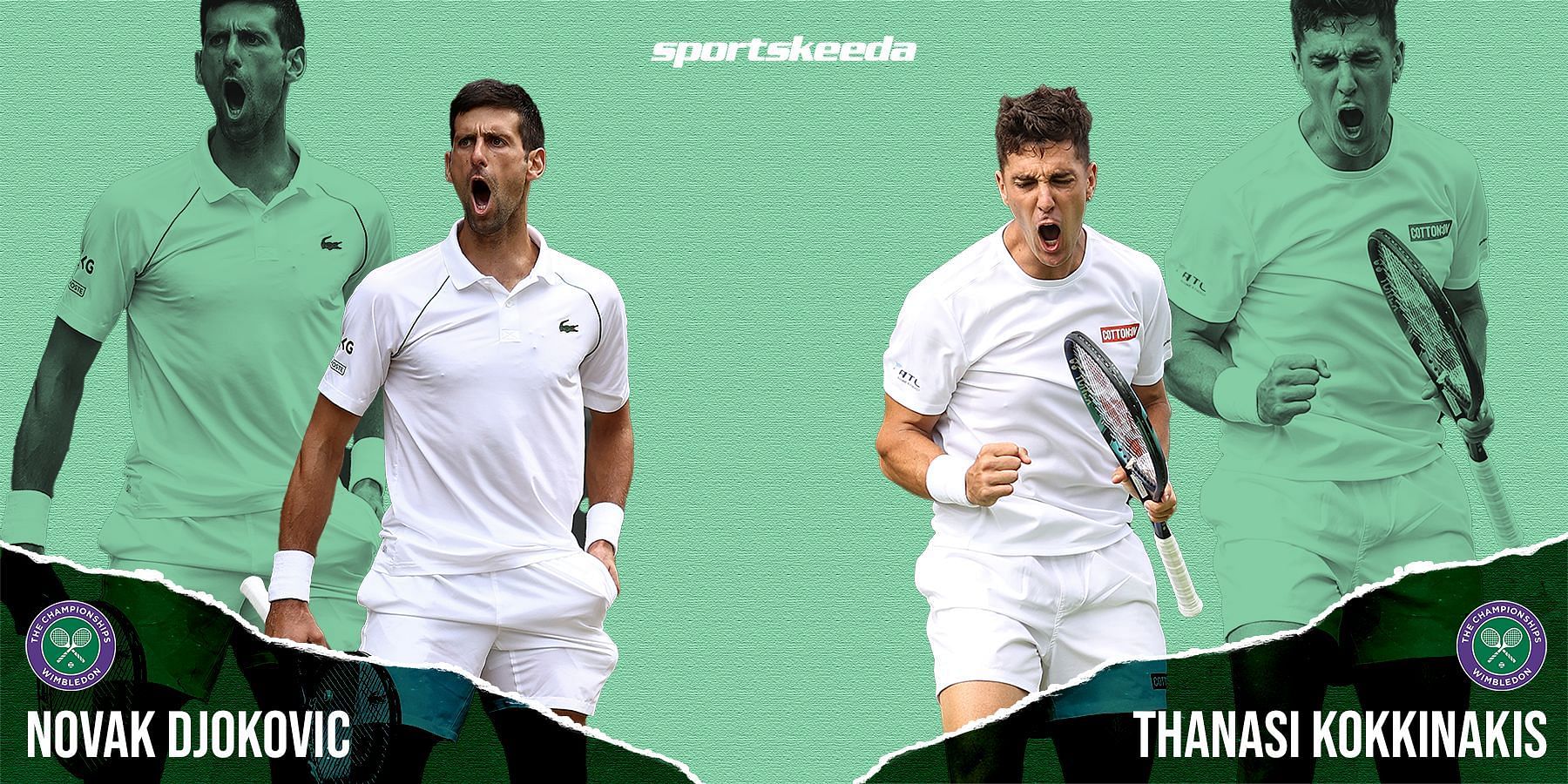 Novak Djokovic will take on Thanasi Kokkinakis in the second round of Wimbledon