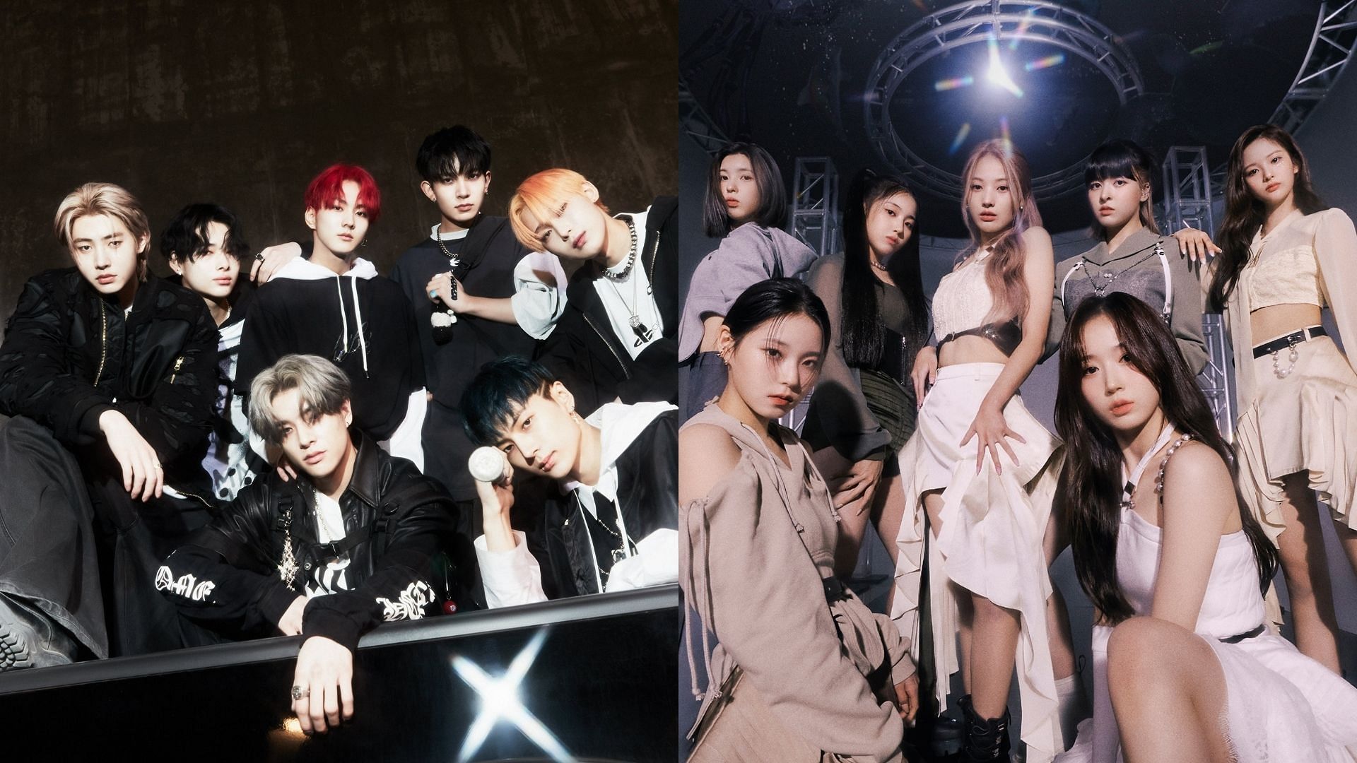 ENHYPEN and NMIXX are among the few groups revealed as the first set of performers for the 2022 KCON in Los Angeles (Images via @BELIFTLAB and NMIXX_official/Twitter)
