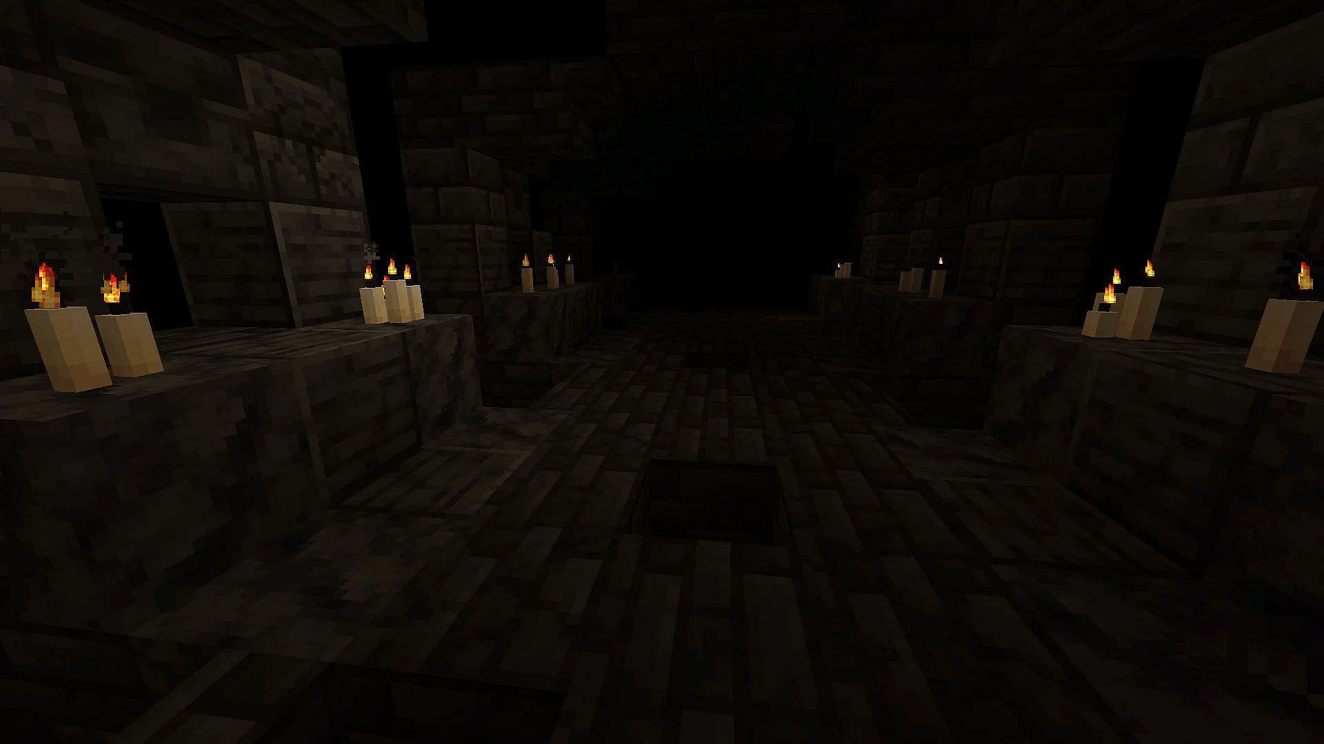 Minecraft 1.19&#039;s Darkness status effect (Image via Mojang)