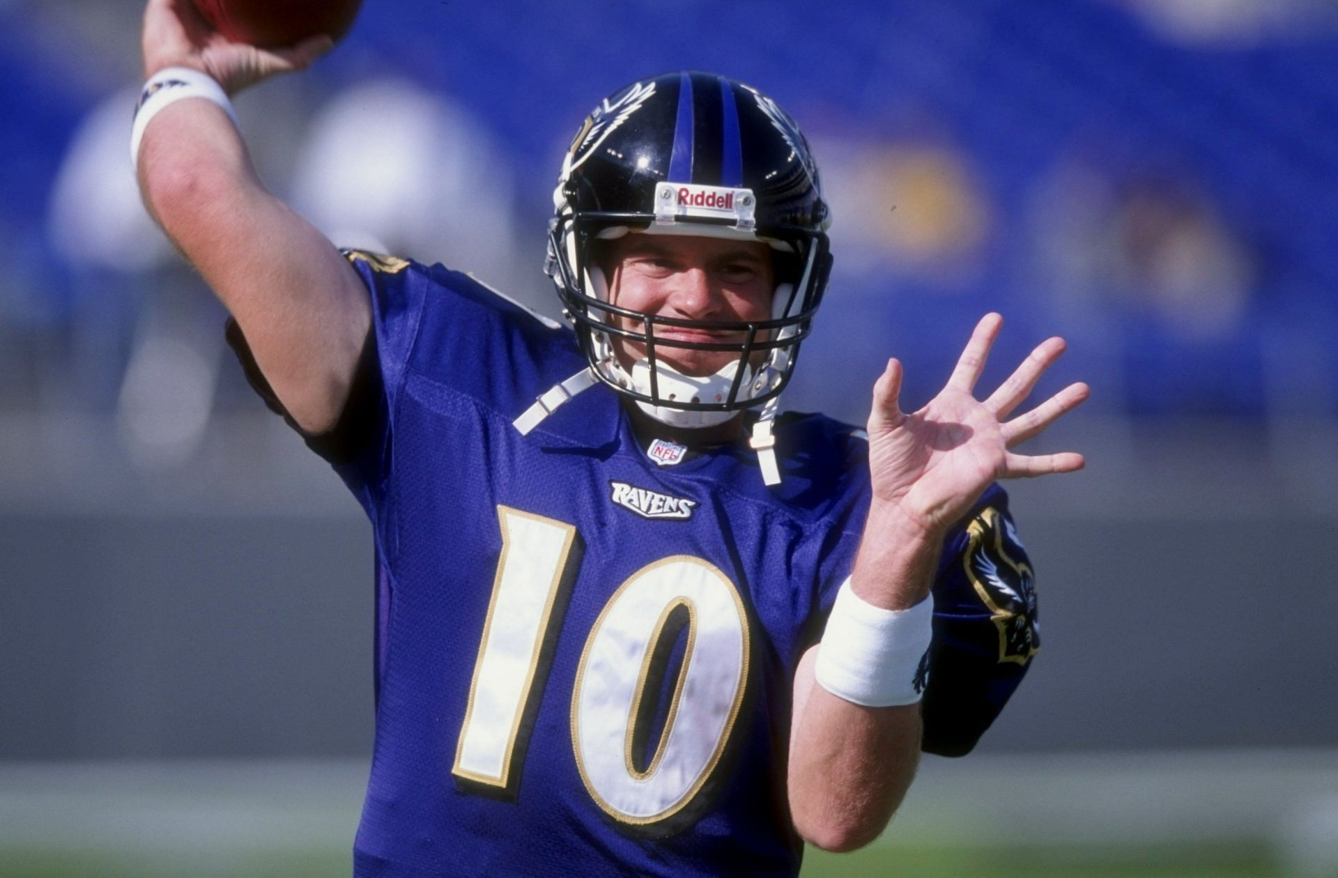 Eric Zeier of the 1996 Baltimore Ravens