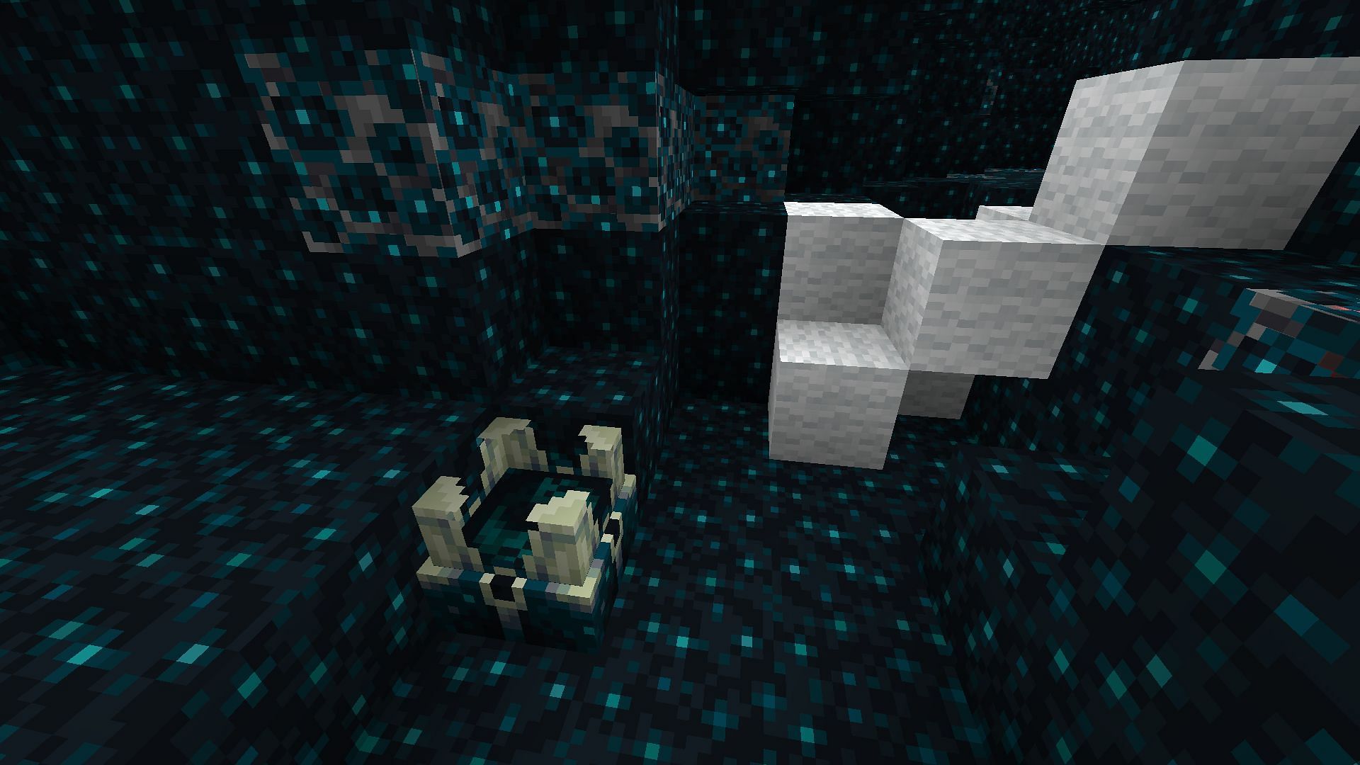 Shrieker is rarer than sensors, and normal sculk (Image via Minecraft 1.19)