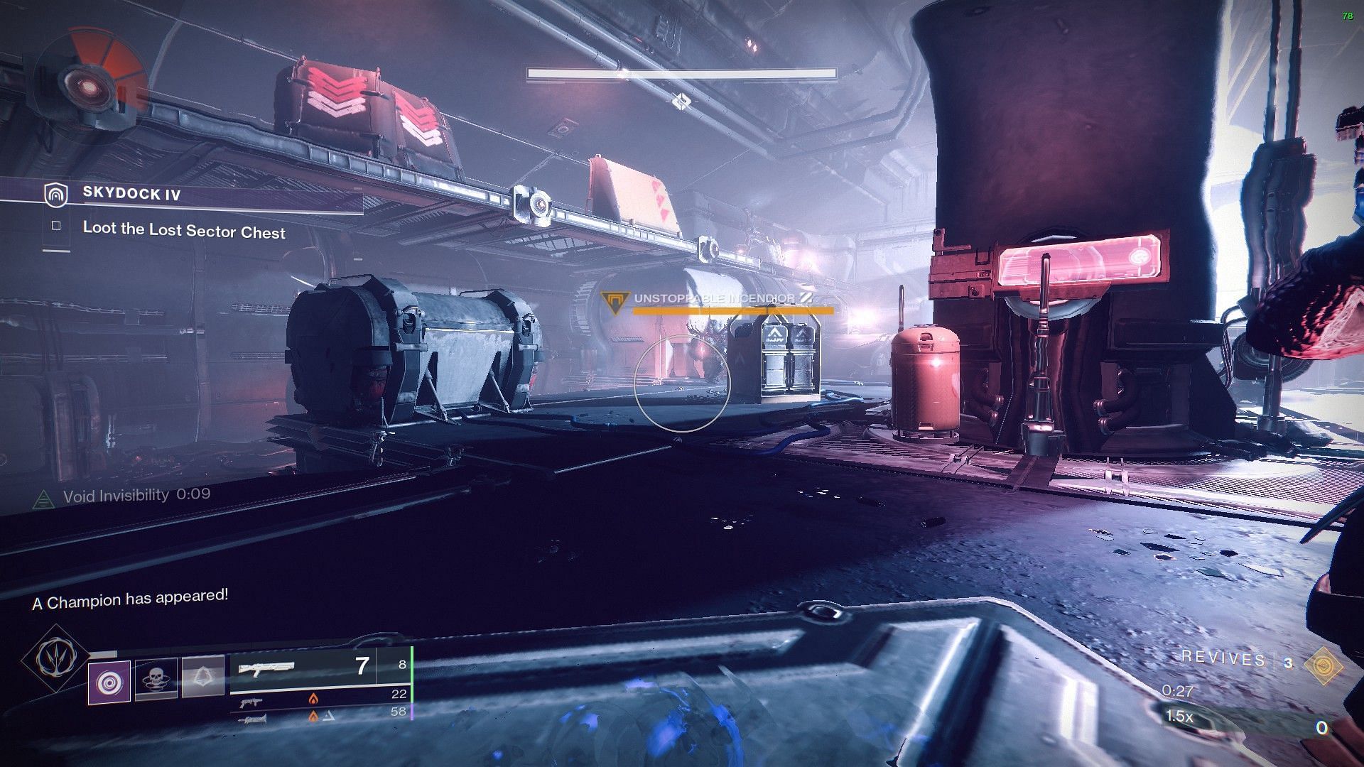 Boss room in Skydock IV (Image via Destiny 2)