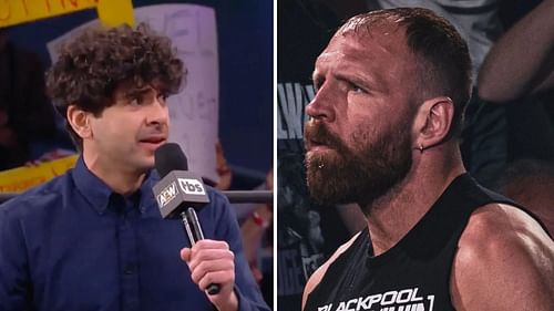 Tony Khan (left), Jon Moxley (Right)