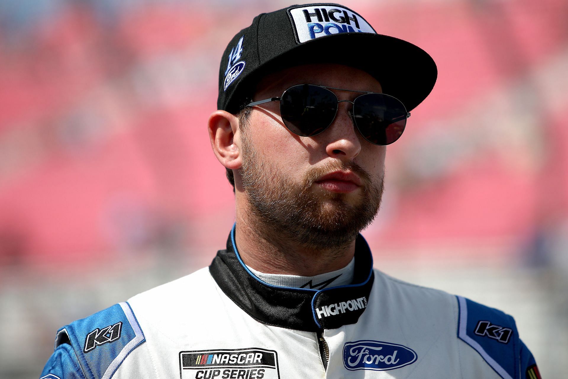 Chase Briscoe looks on during qualifying for the NASCAR Cup Series Enjoy Illinois 300 at WWT Raceway (Photo by Sean Gardner/Getty Images)