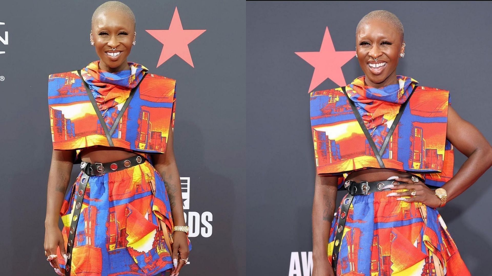 Cynthia Erivo in Louis Vuitton at the BET Awards 2022 (Image via @cynthiaerivo / Instagram)