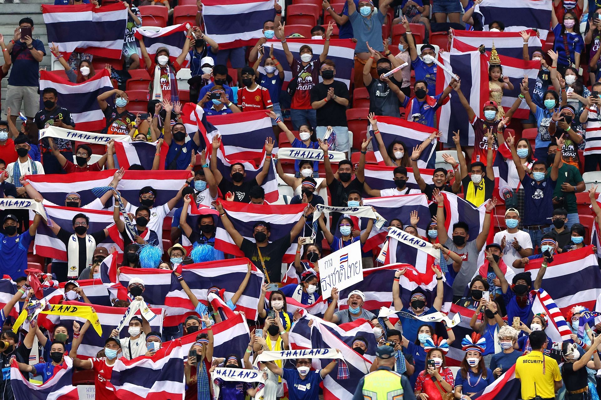 Thailand fans supporting their team