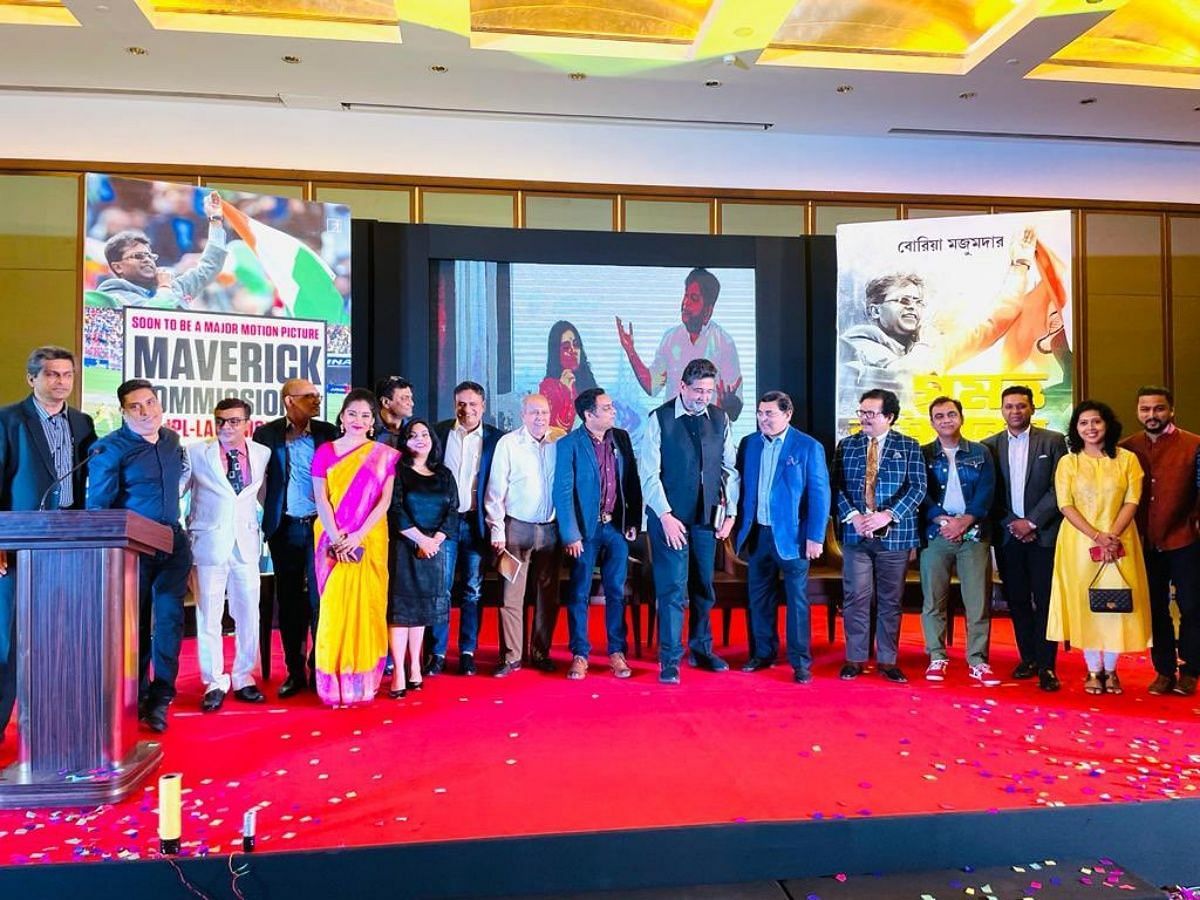 A picture from Boria Majumdar&rsquo;s book launch event. Pic: Boria Majumdar/ Twitter