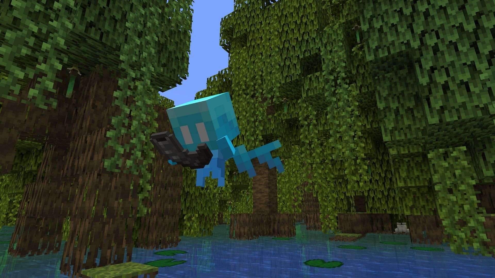 Allay holding the new goat horn (Image via Mojang)