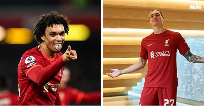 "How may I assist you?" - Trent Alexander-Arnold welcomes Darwin Nunez to Liverpool