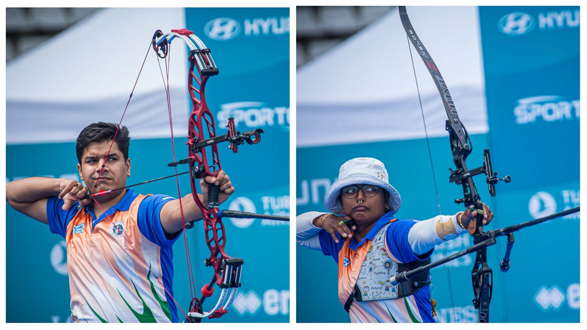 Indian archers Abhishek Verma (L) and Deepika Kumari (R) (Pic Credit: World Archery)