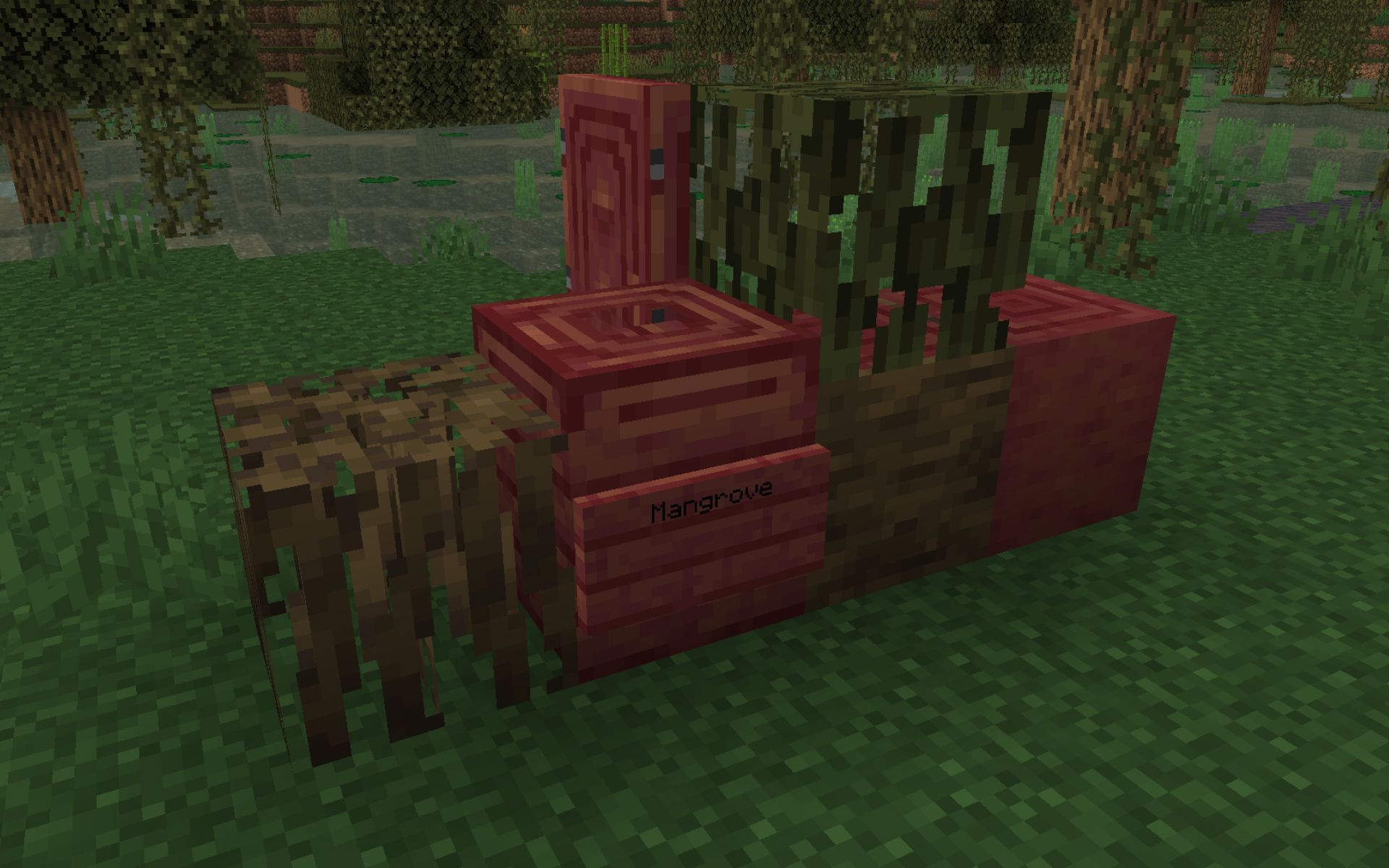 All kinds of mangrove blocks (Image via Mojang)