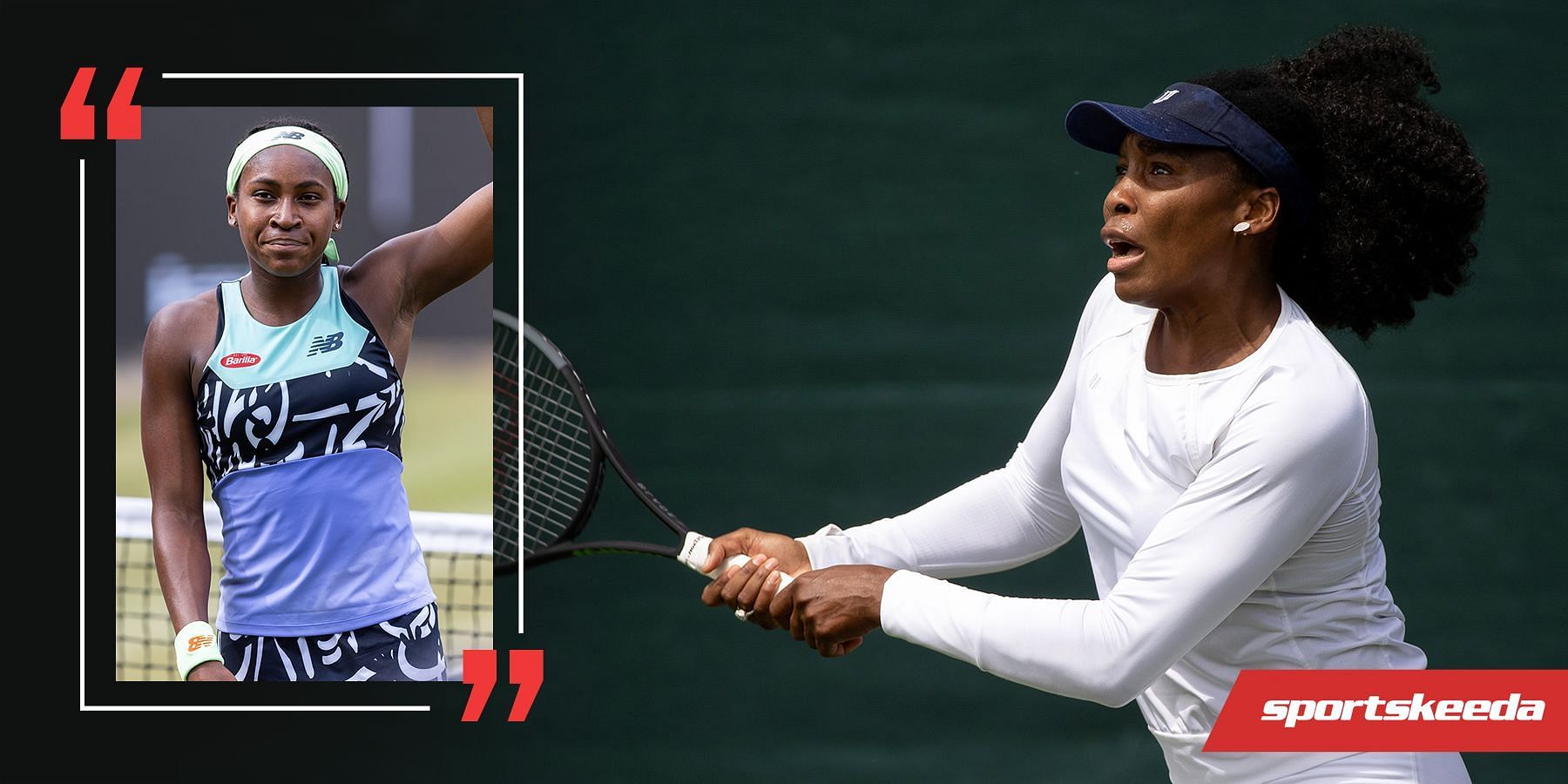 Coco Gauff marked her Grand Slam debut with a win over five-time Wimbledon winner Venus Williams.