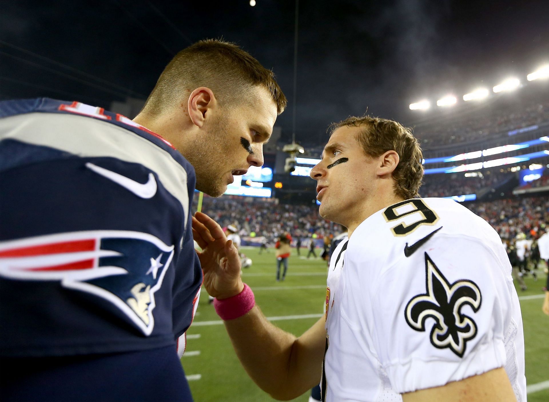 Tom Brady and retired quarterback Drew Brees