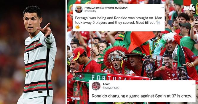 “Just GOAT things”, “True leader” – Fans salute Cristiano Ronaldo for his influence off the bench to help Portugal avoid defeat against Spain in UEFA Nations League game