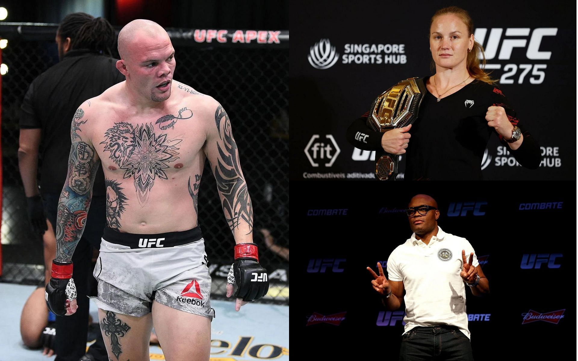Anthony Smith (left), Valentina Shevchenko (top right), Anderson Silva (bottom right) [Images courtesy of Getty]