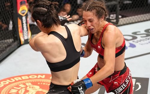 Former strawweight champ Weili Zhang was responsible for last night's most explosive moment