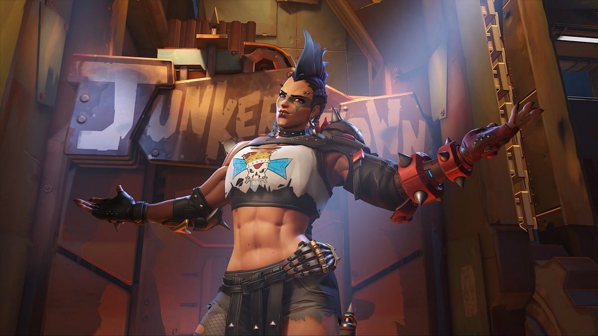 Junker Queen hails from Junkertown, Australia (Image via Blizzard)