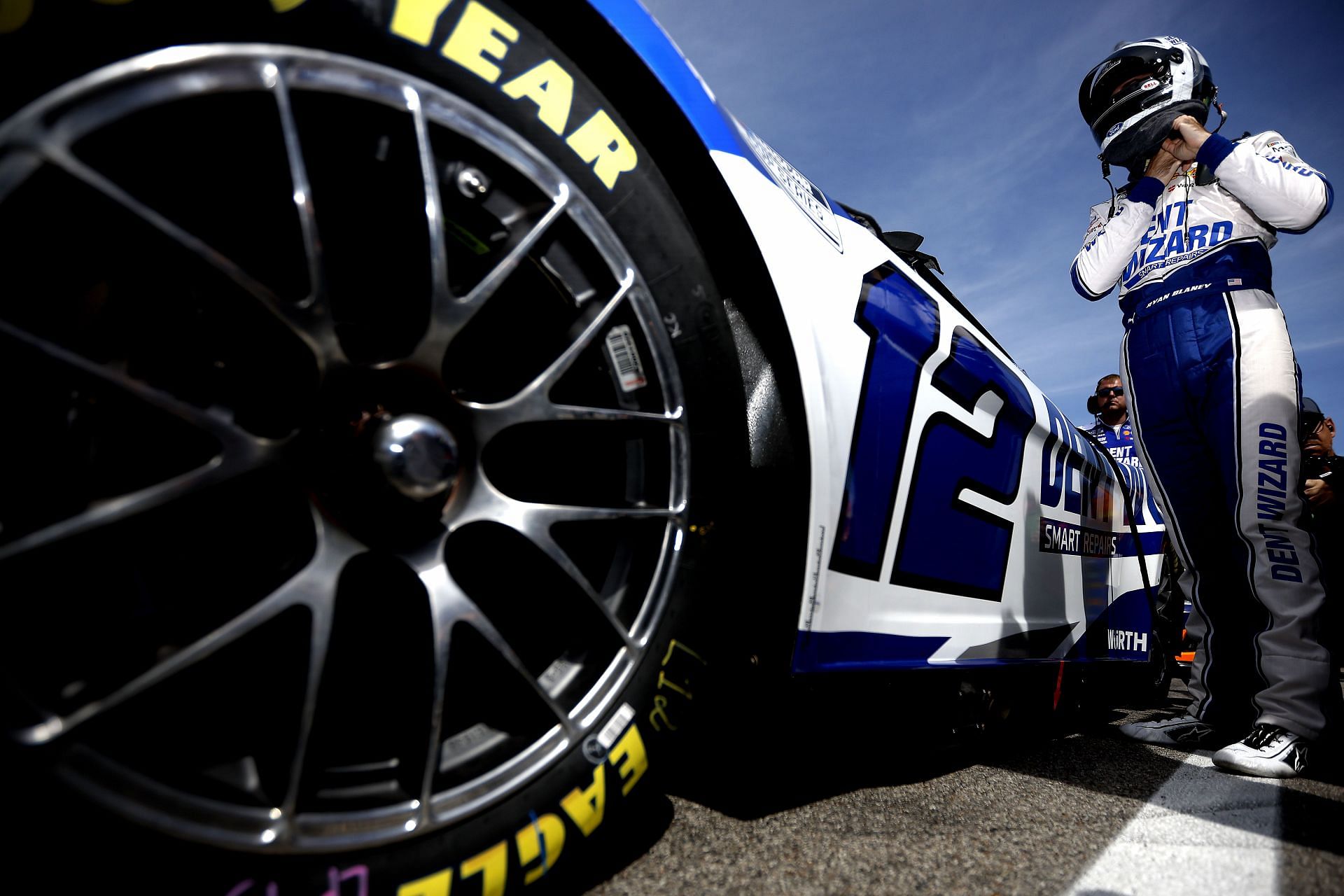 Ryan Blaney prepares to qualify for the 2022 NASCAR Cup Series Enjoy Illinois 300 presented by TicketSmarter at WWT Raceway in Madison, Illinois (Photo by Sean Gardner/Getty Images)