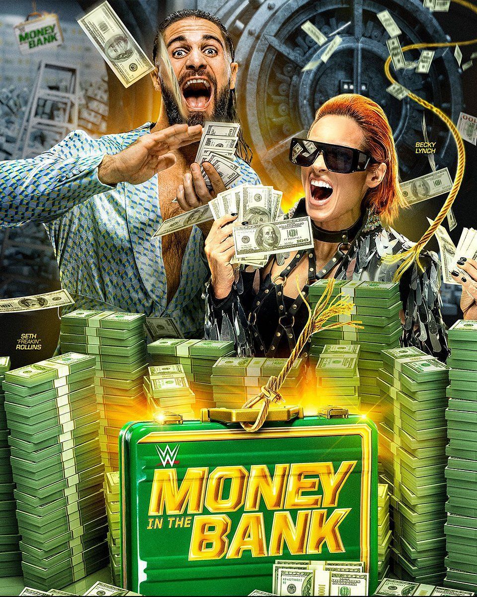 The official poster for WWE Money in the Bank 2022
