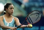 Alexandra Stevenson during her Indian Wells match against Serena Williams