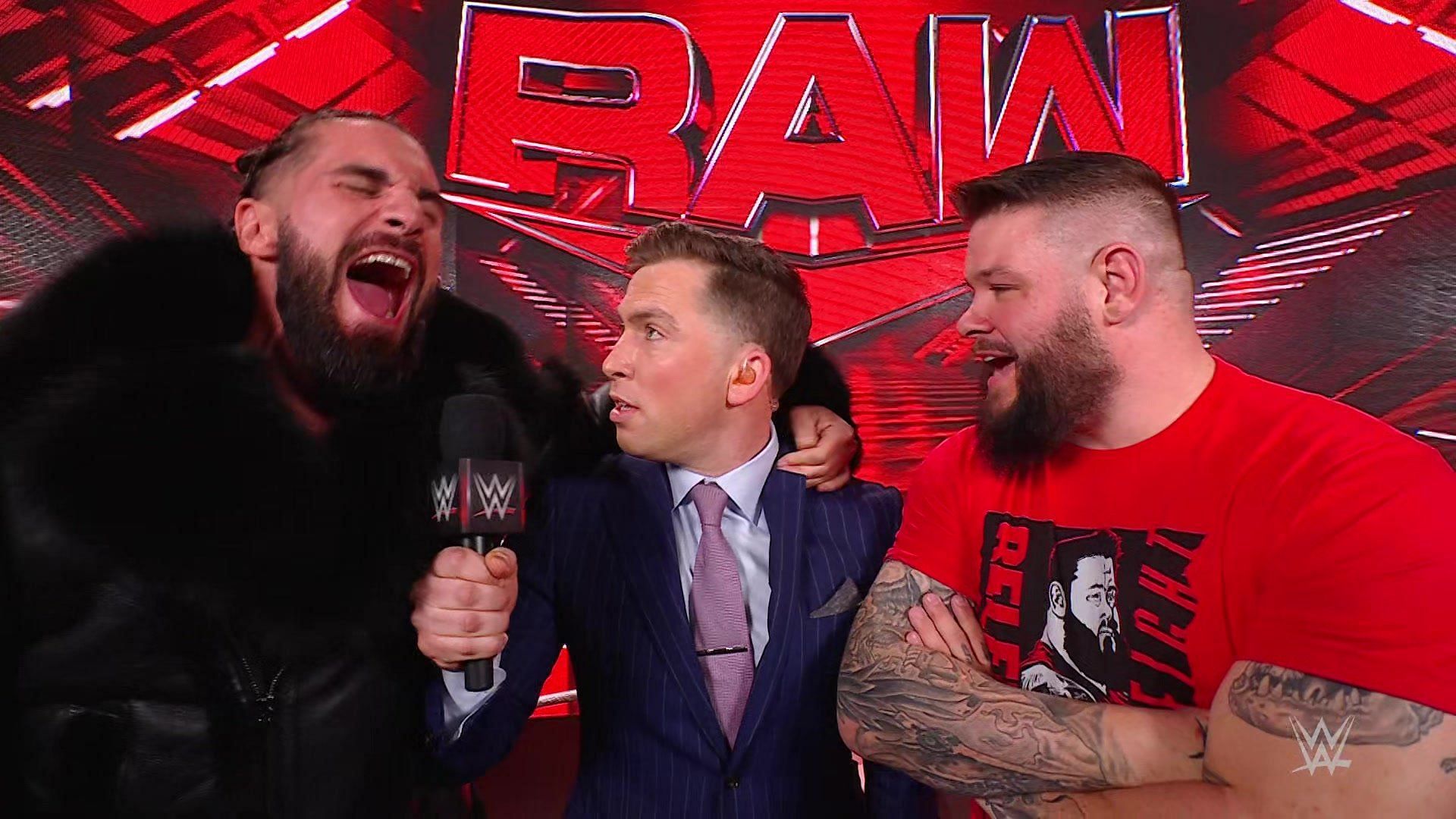 Seth Rollins, Kevin Patrick, and Kevin Owens