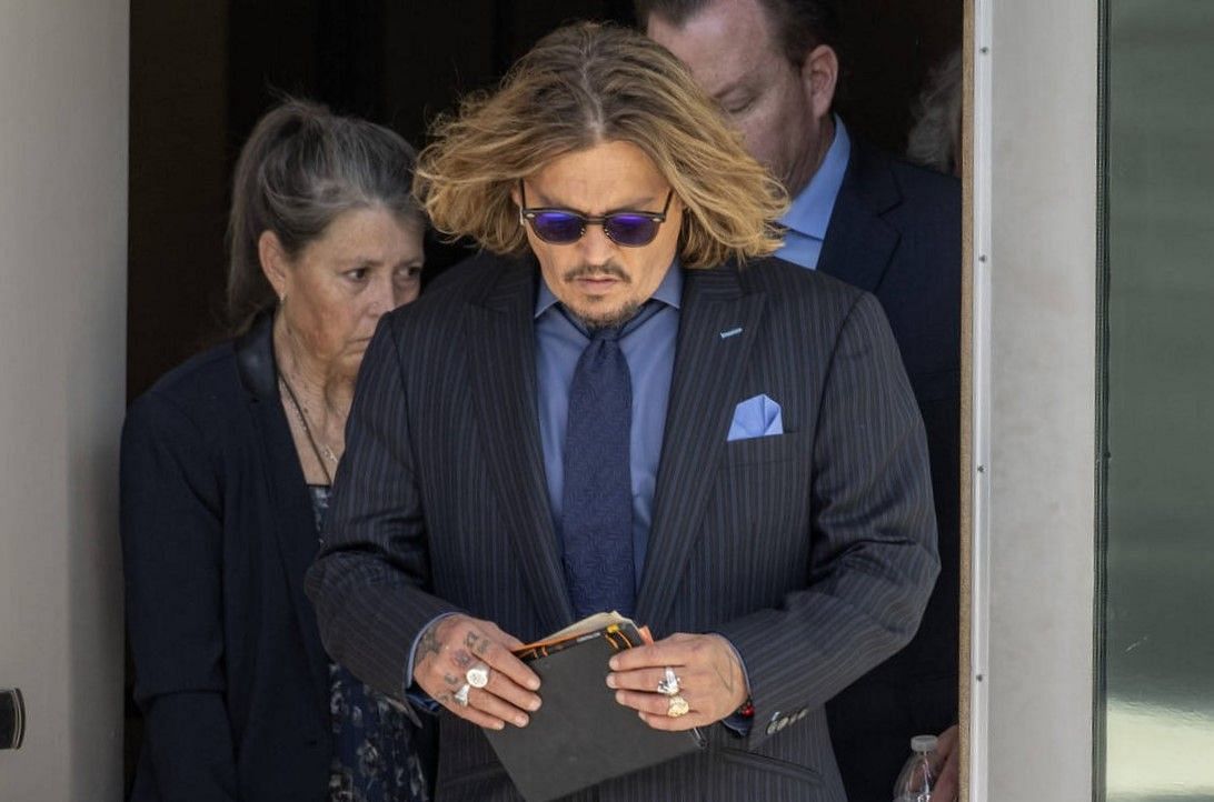 Johnny Depp outside court in Fairfax County, Virginia (Image via Getty)