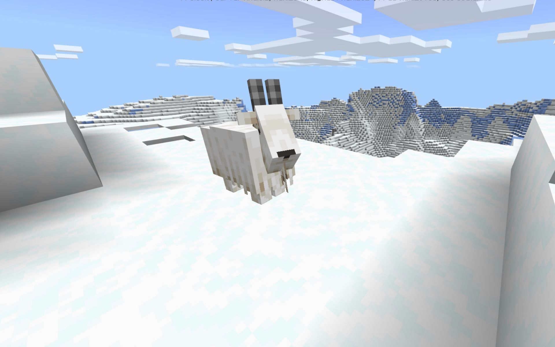 Goats usually spawn high in the mountains in Minecraft (Image via Mojang)