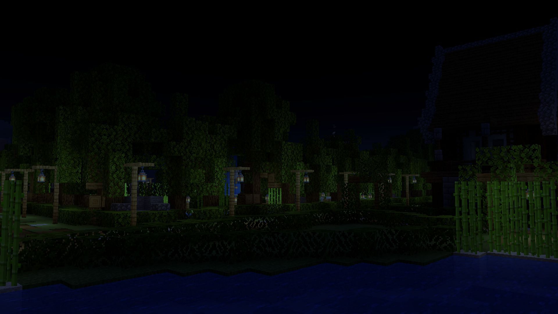 Cyanide Shaders at night (Image via MLGimposter/CurseForge)