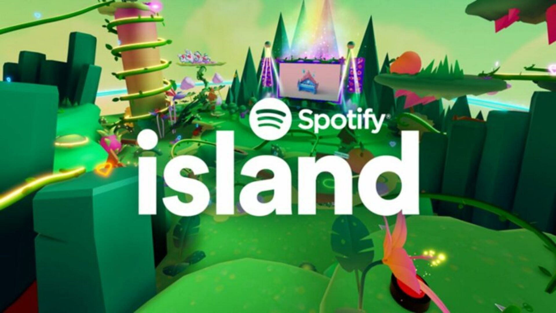Explore the musical paradise of Spotify Island (Image via Roblox)
