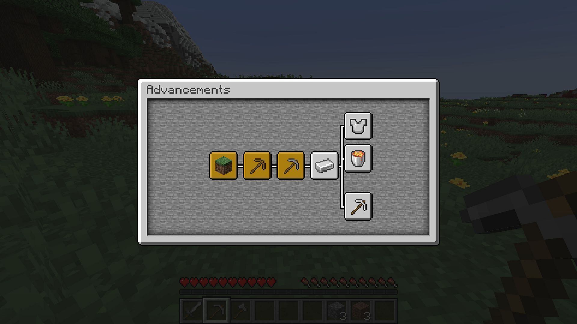 Certain advancements can give XP points (Image via Minecraft 1.19)