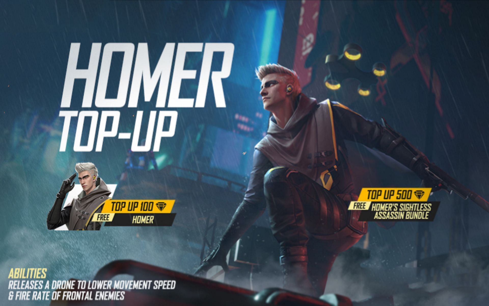 The new Homer Top-Up is now available in Free Fire MAX (Image via Garena)