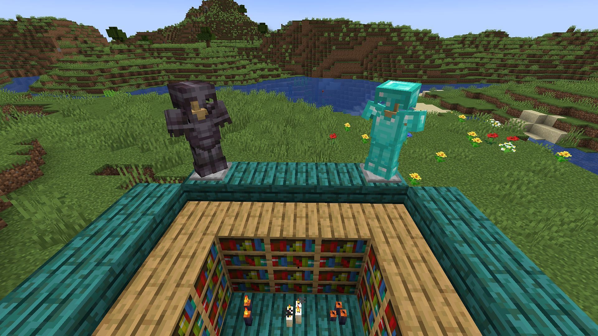 The best armors in the game, diamond and netherite armor, both require diamond to craft (Image via Minecraft)