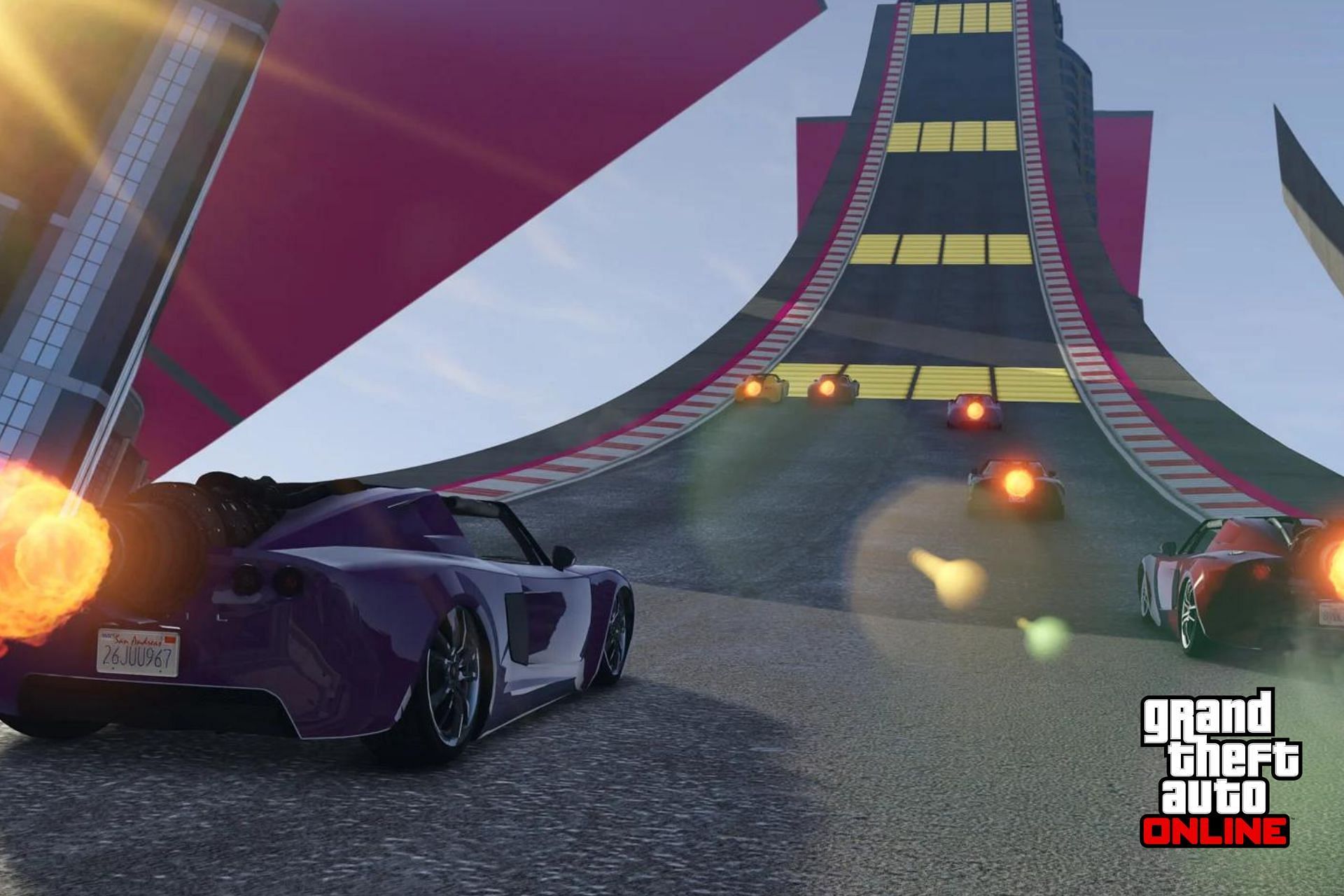 CAR RACE WITH STUNT TRACKS free online game on