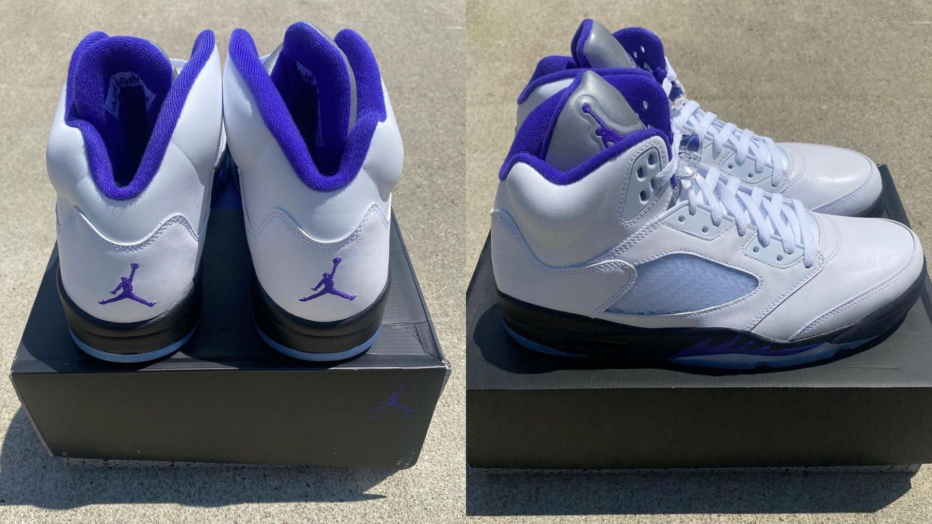 Take a closer look at the AJ5 Concord shoes (Image via Twitter/@uptod4te)