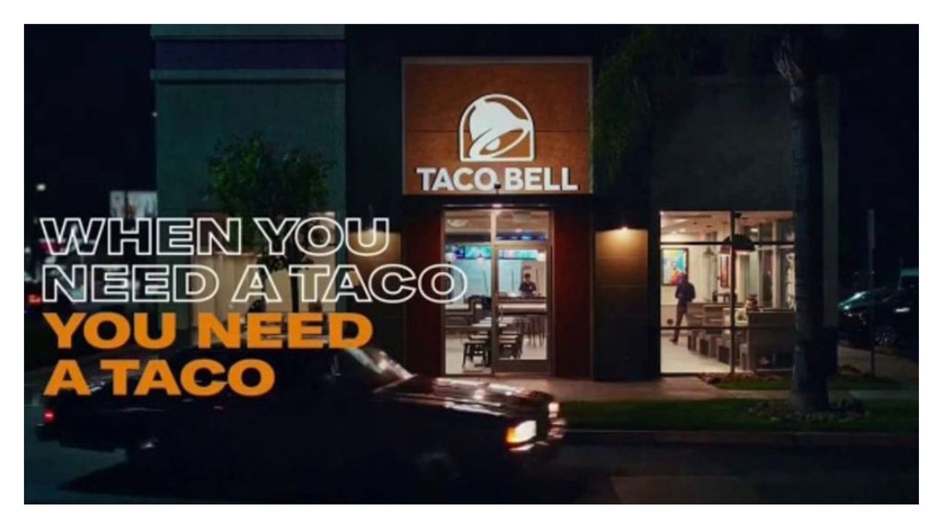 Taco Bell advertisement featuring Davis (Image via Taco Bell/Twitter)