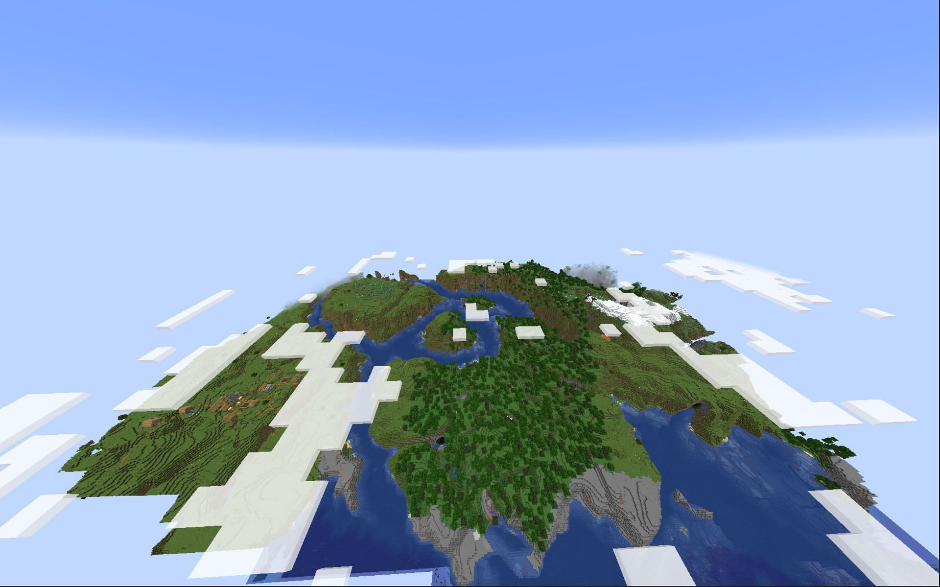 The view from Y level 320 (Image via Minecraft)