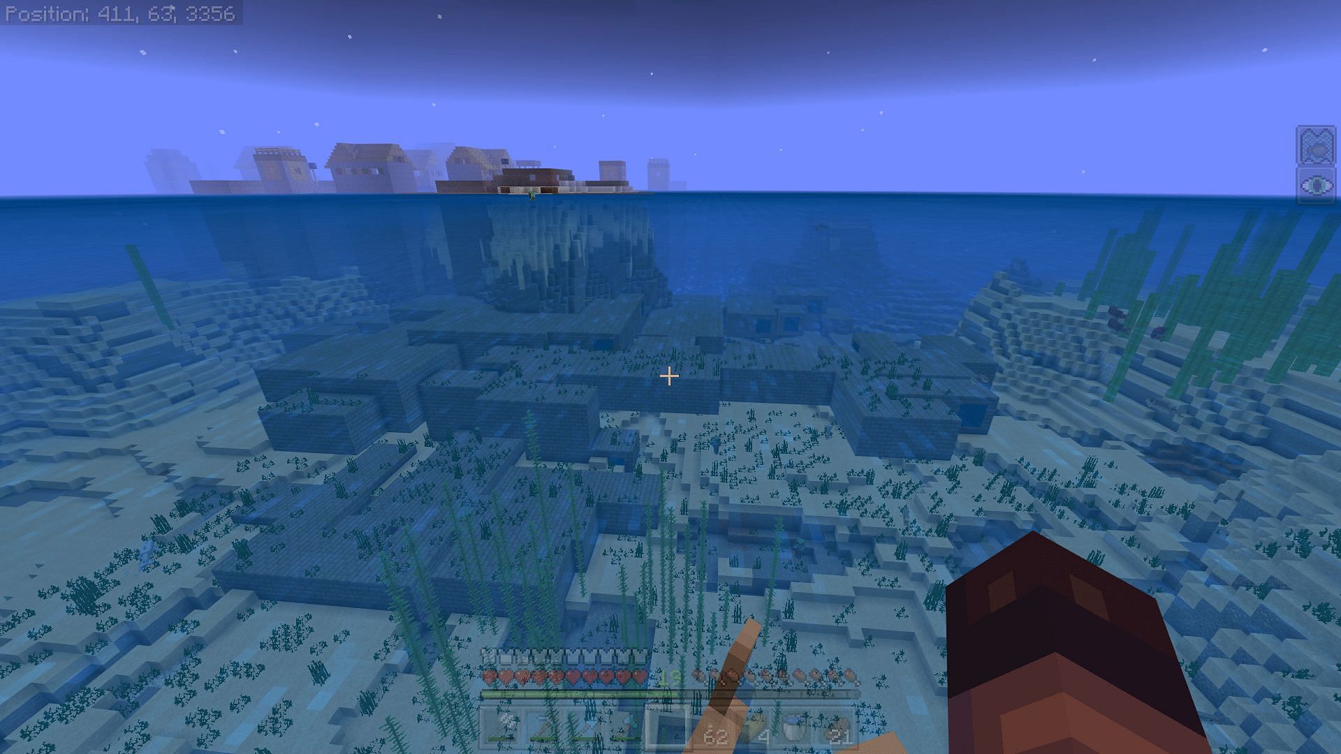 Some strongholds can generate within ocean biomes (Image via Mojang)