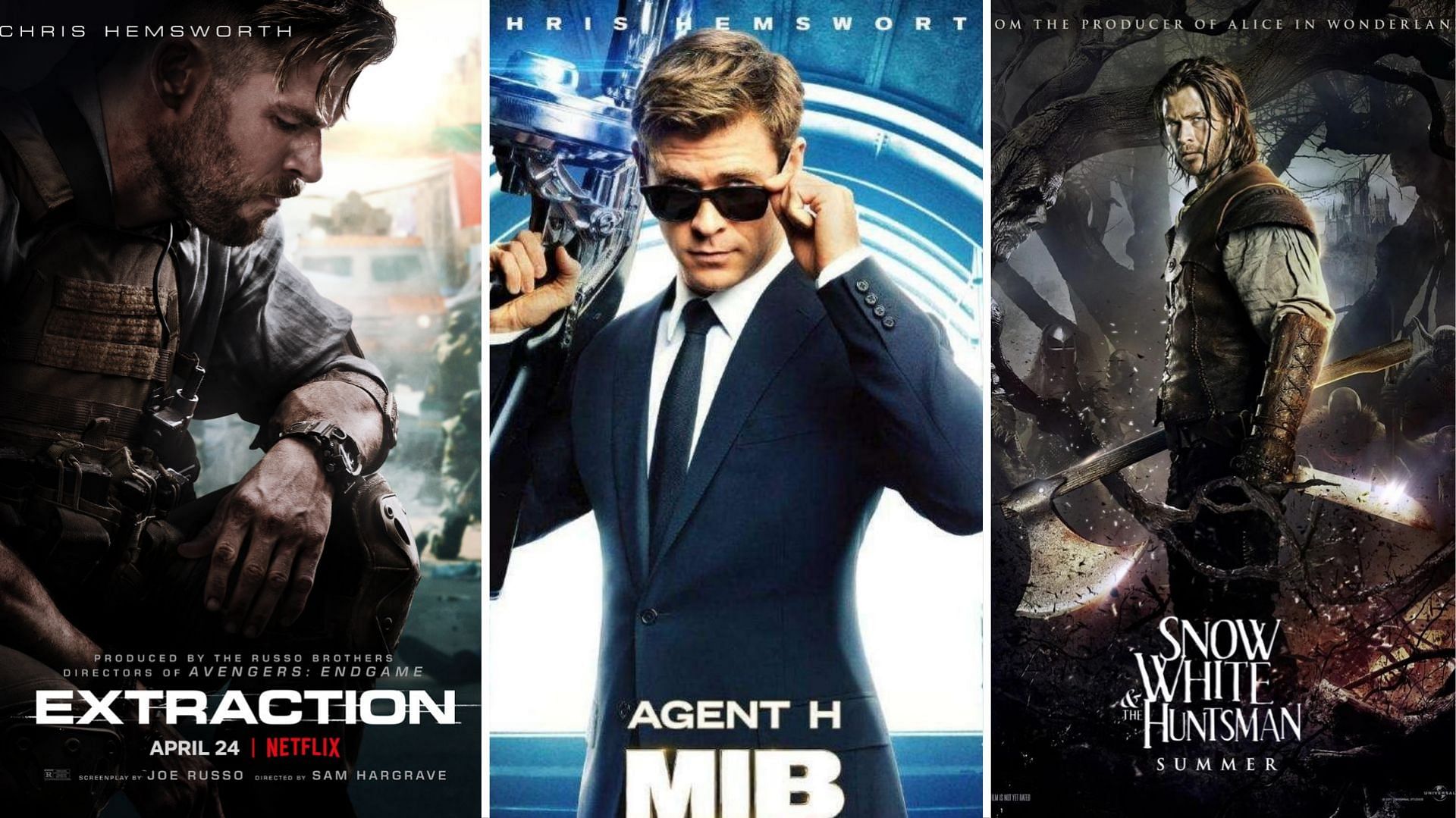 5 Chris Hemsworth roles outside of MCU (Images via Netflix/Sony Pictures/Universal)