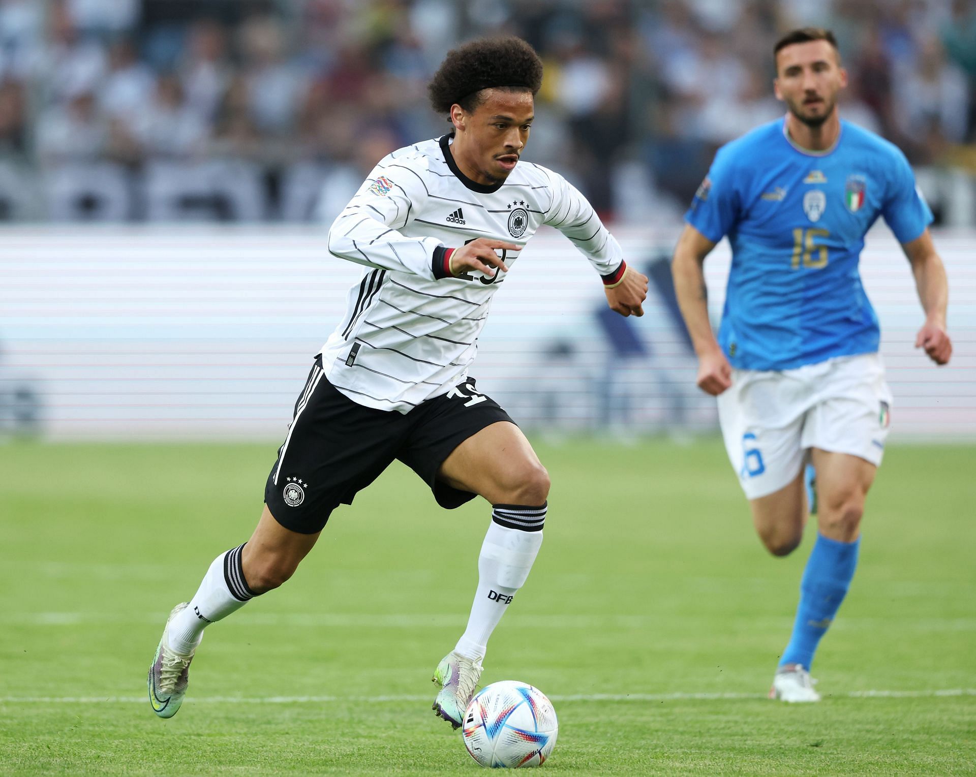 Leroy Sane ran the show for Germany against Italy