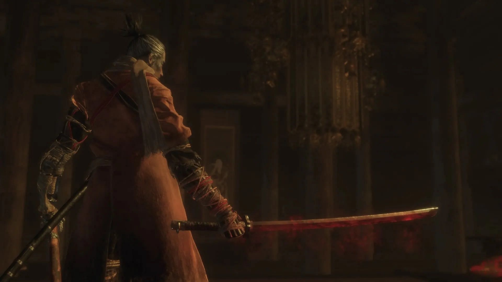 One of the cursed swords in video games, The Mortal Blade, appears in Sekiro (Image via FromSoftware)