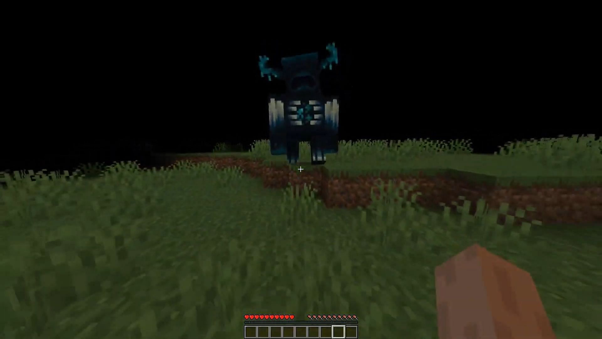 The environment that the mob creates with darkness effect and heartbeat sound is terrifying (Image via Mojang)