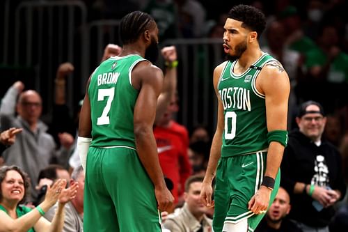 Boston's Jaylen Brown and Jayson Tatum