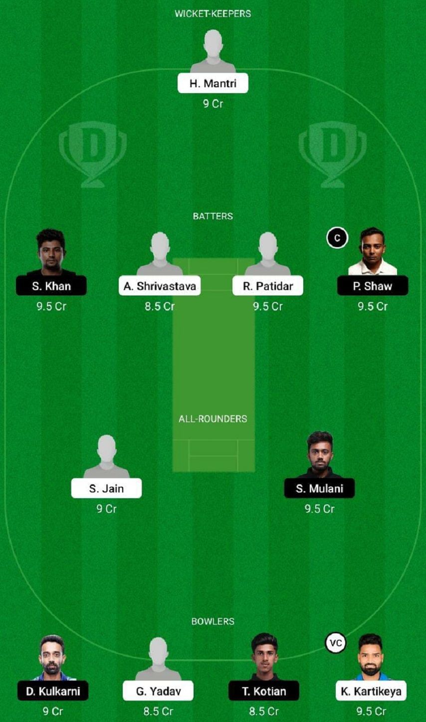 MP vs MUM Dream11 Fantasy Tip #1 - Ranji Trophy.